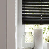 PVC Venetian Shutter Blinds | Window Mounting Brackets Easily Cut | Home Office Privacy Light Protection | Twist Tilt Open Close Control Wand Pull Cord